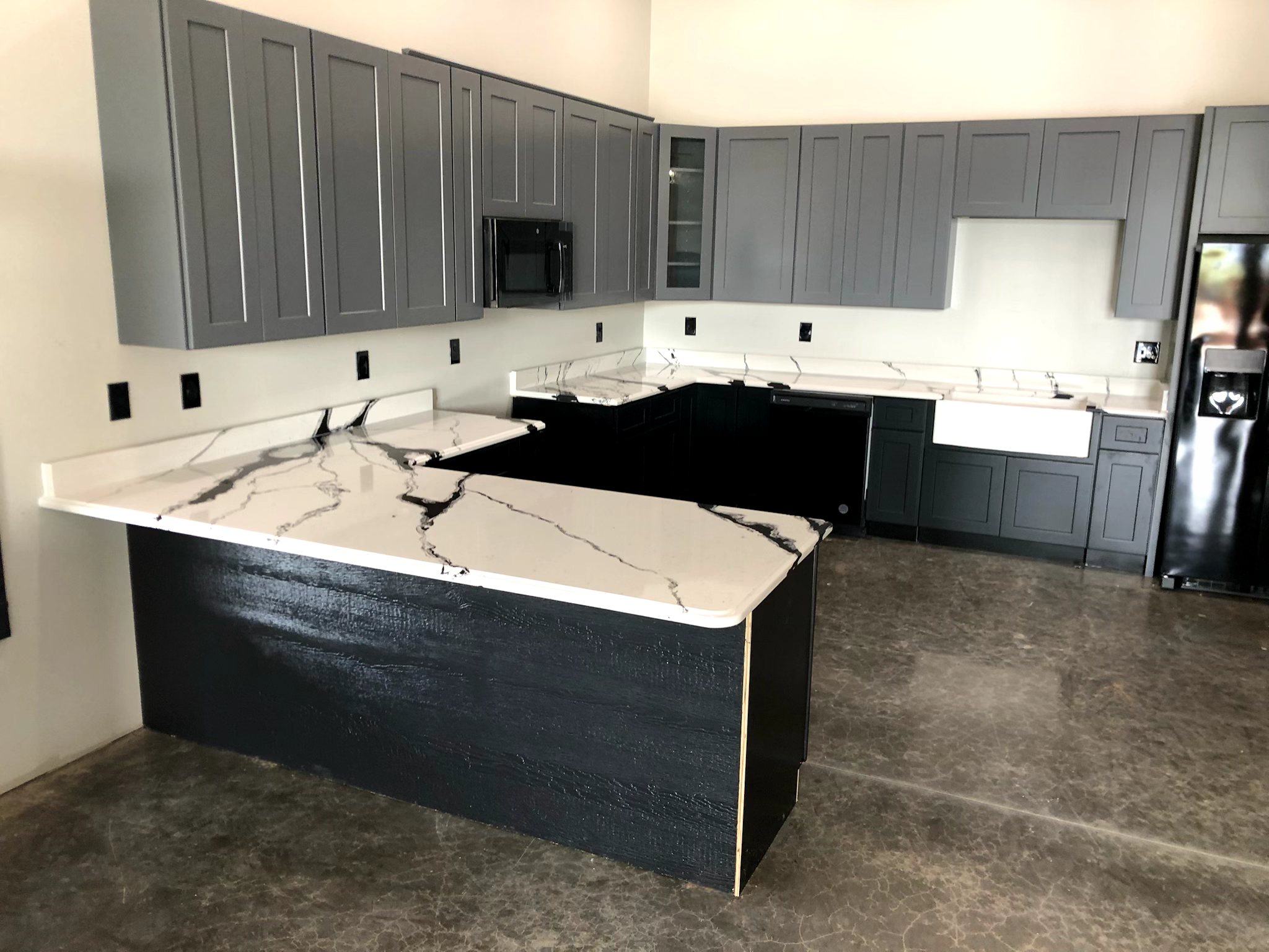 Quartz countertops in a kitchen