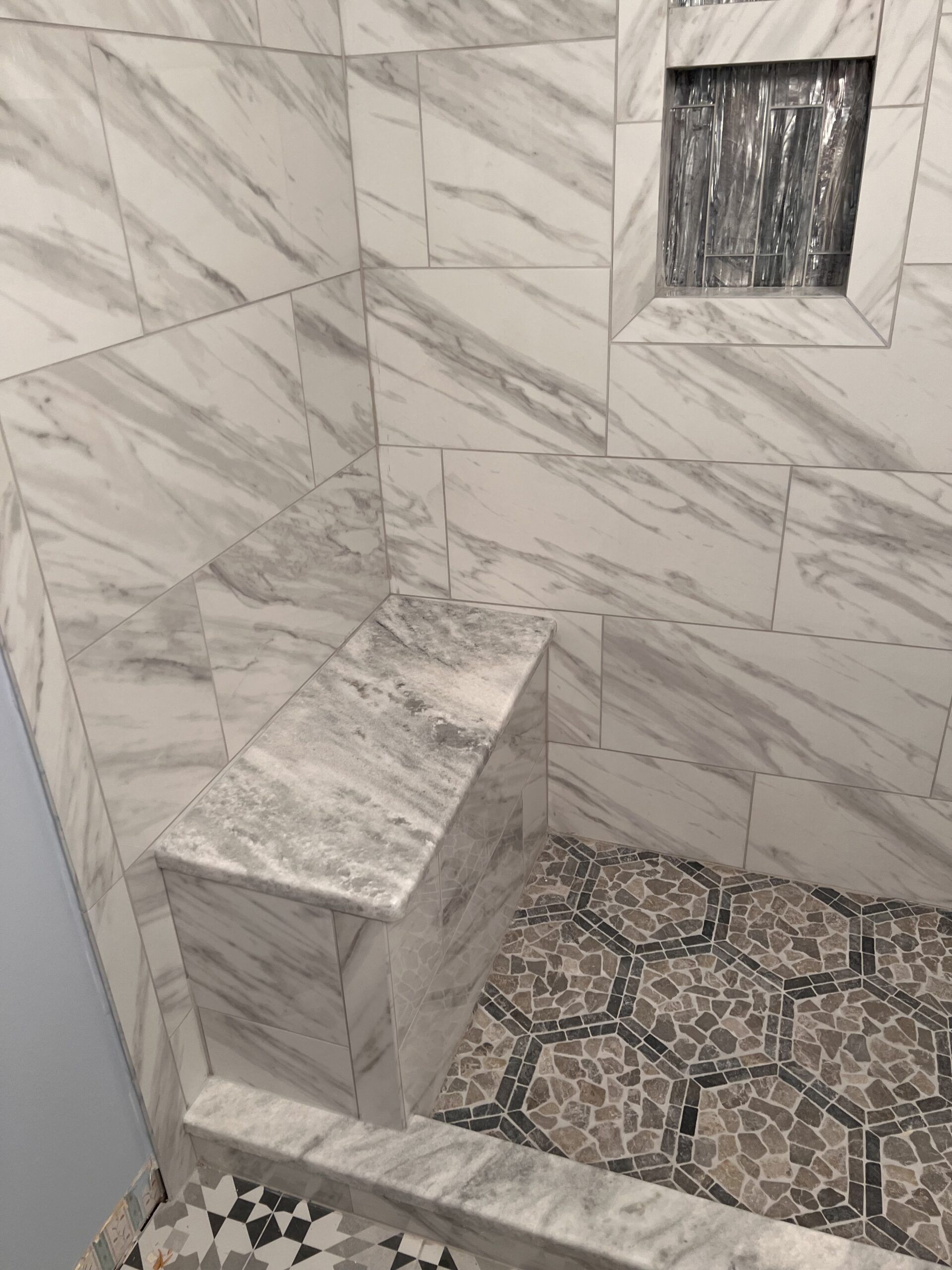 Marble - seat, wall insert, step in